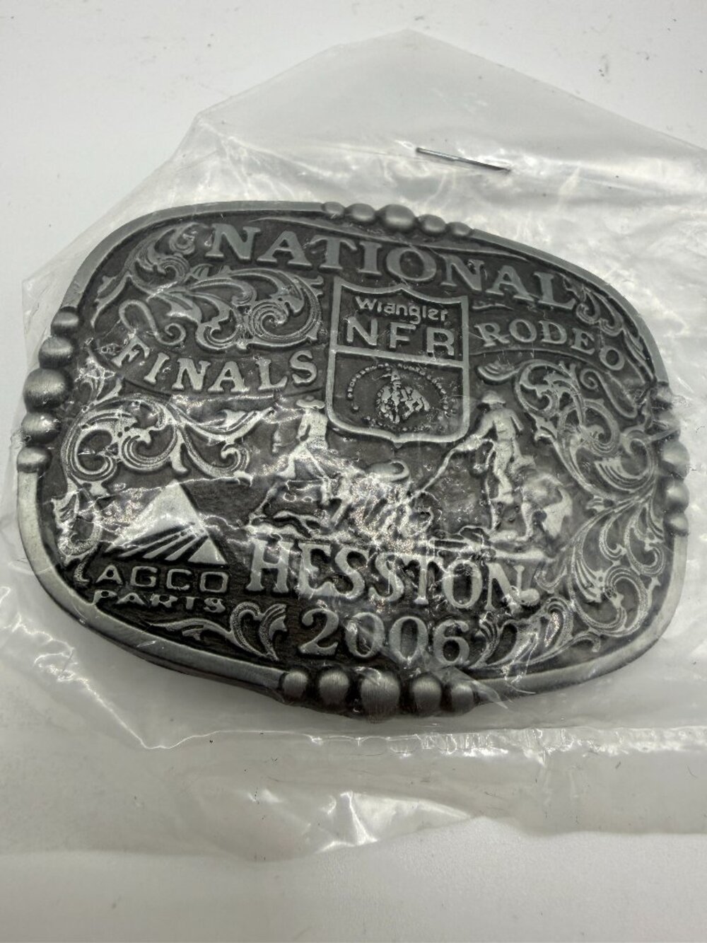 Vintage 2006 Hesston National Finals Rodeo Belt Buckle
